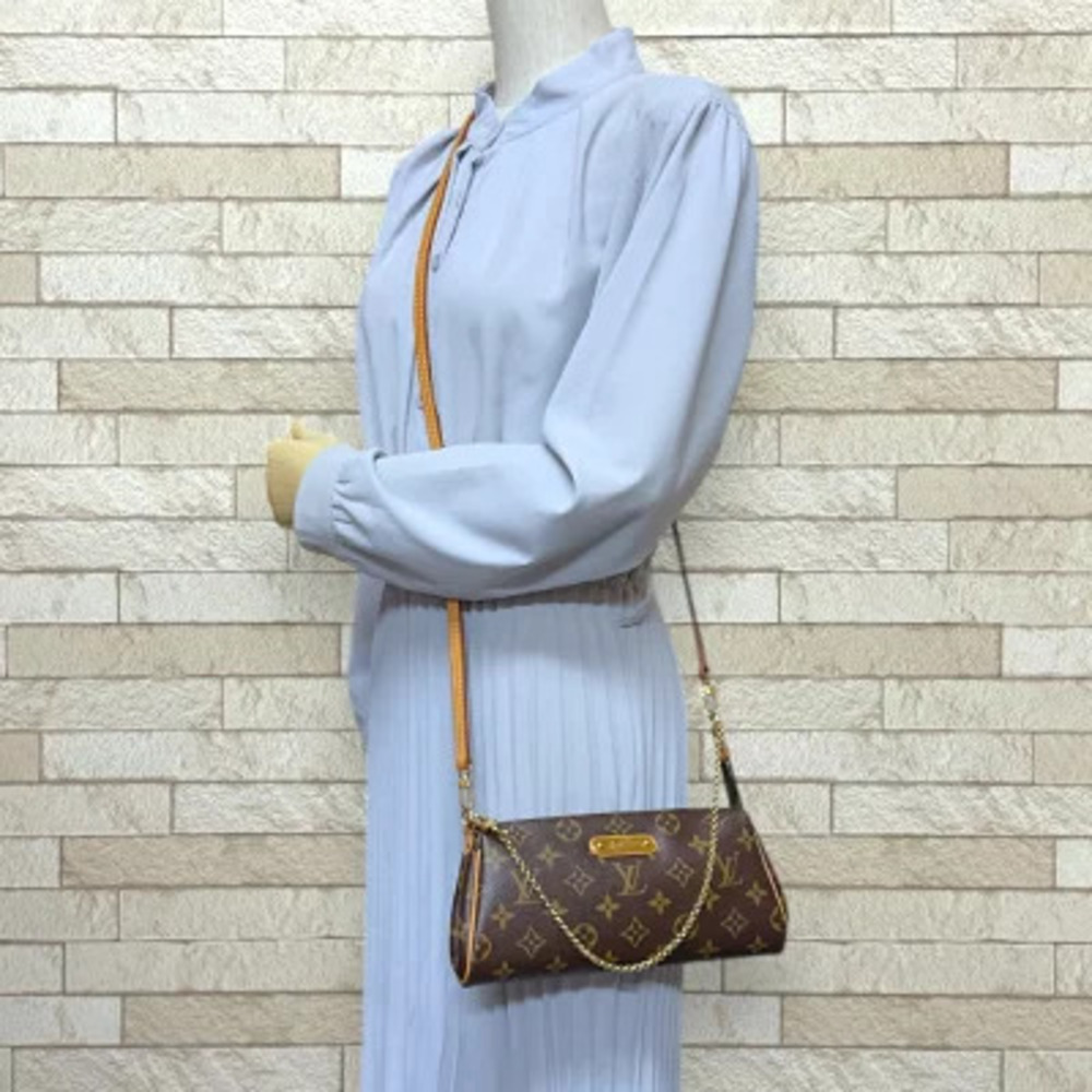 Louis Vuitton Eva Brown Canvas Shoulder Bag Monogram